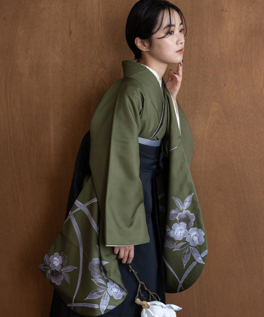 こだわり袴3点セット -grace original-グリーン系その他