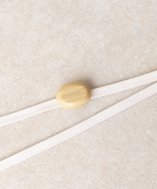 帯飾り beige & green