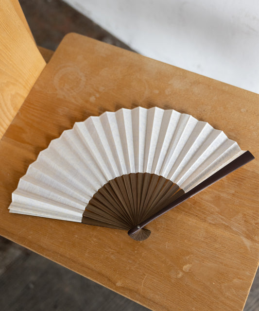三勝ゆかた地の布扇子 - 萩 -