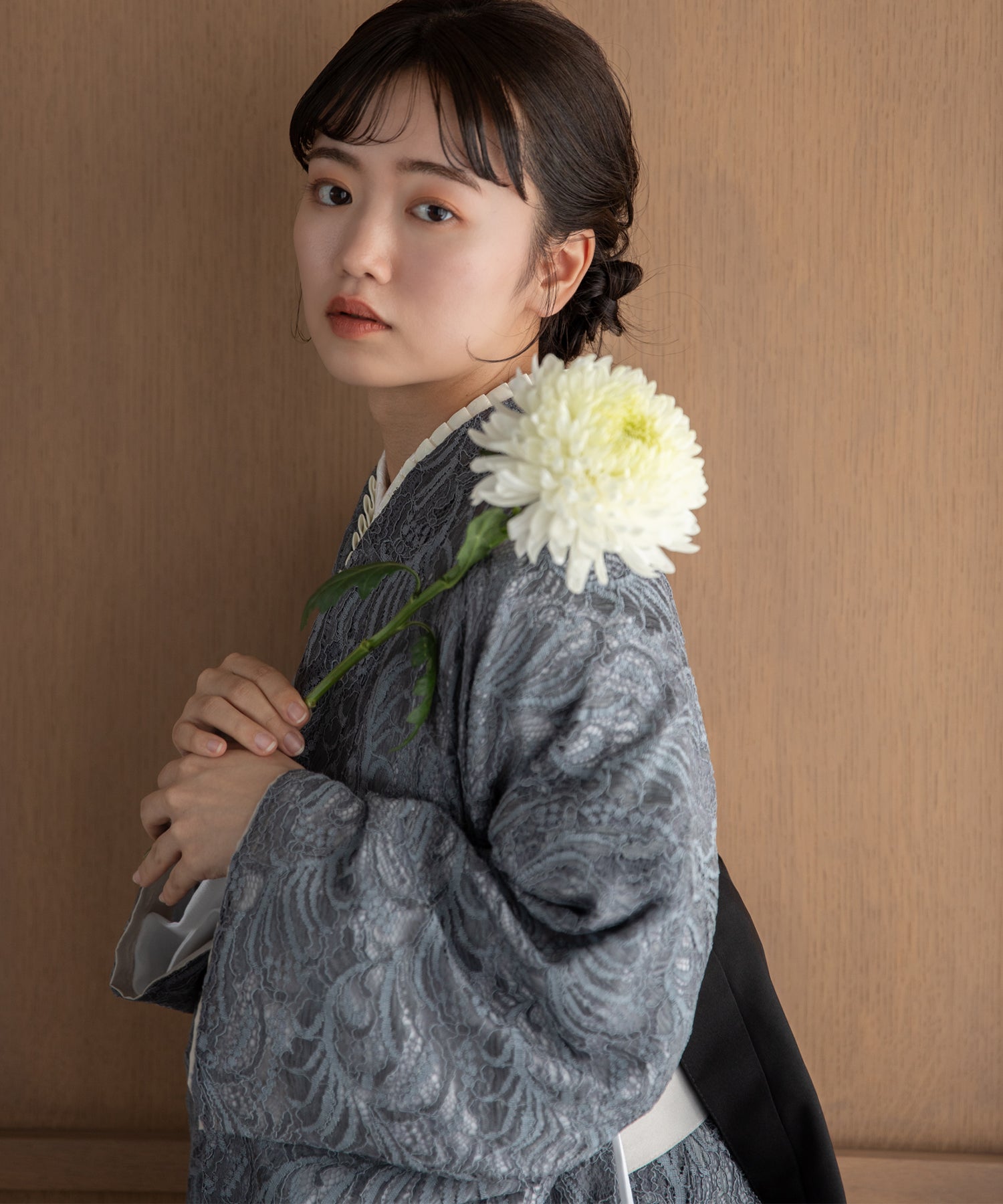 こだわり袴3点セット-レース- ブルー系1