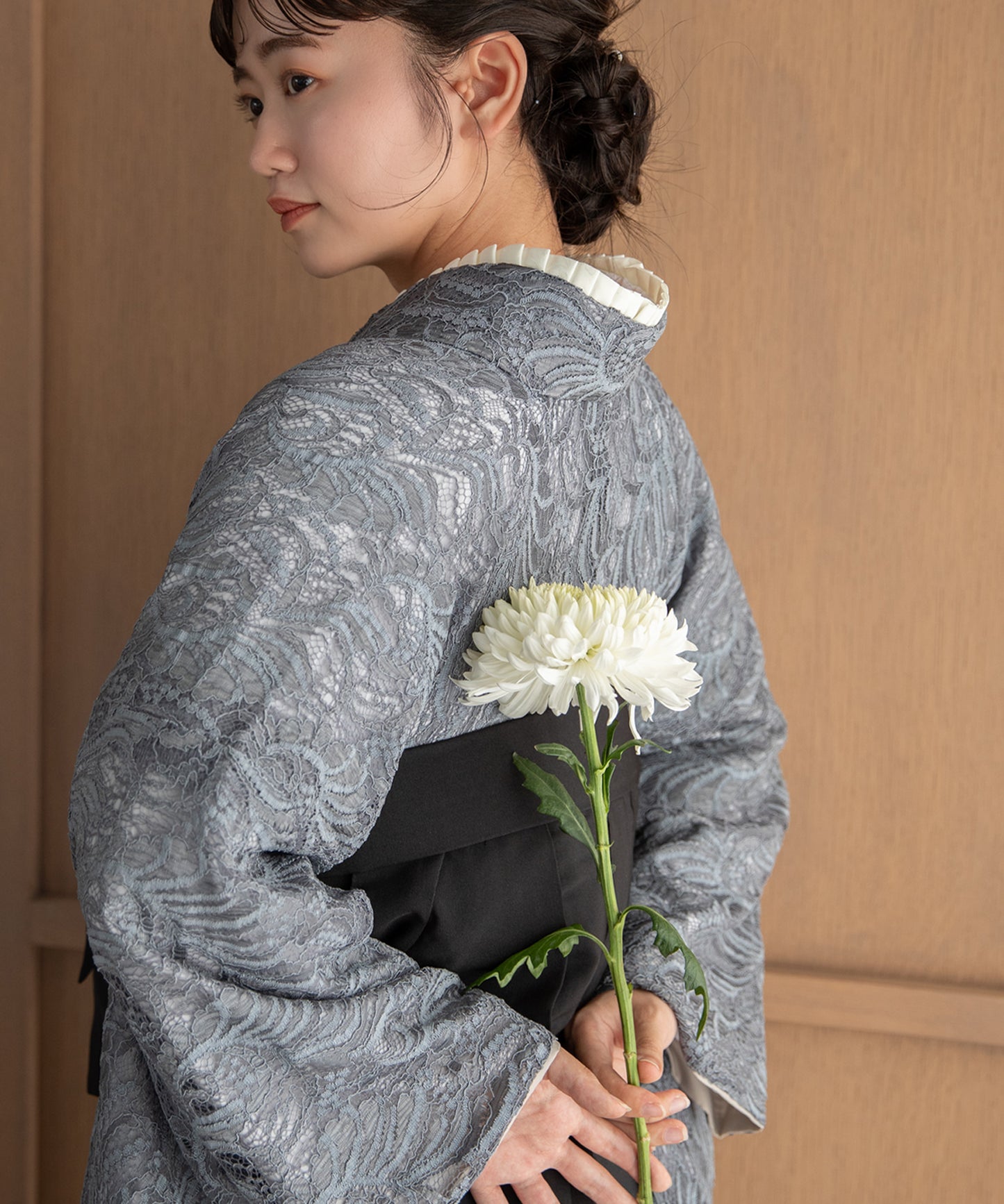 こだわり袴3点セット-レース- ブルー系1