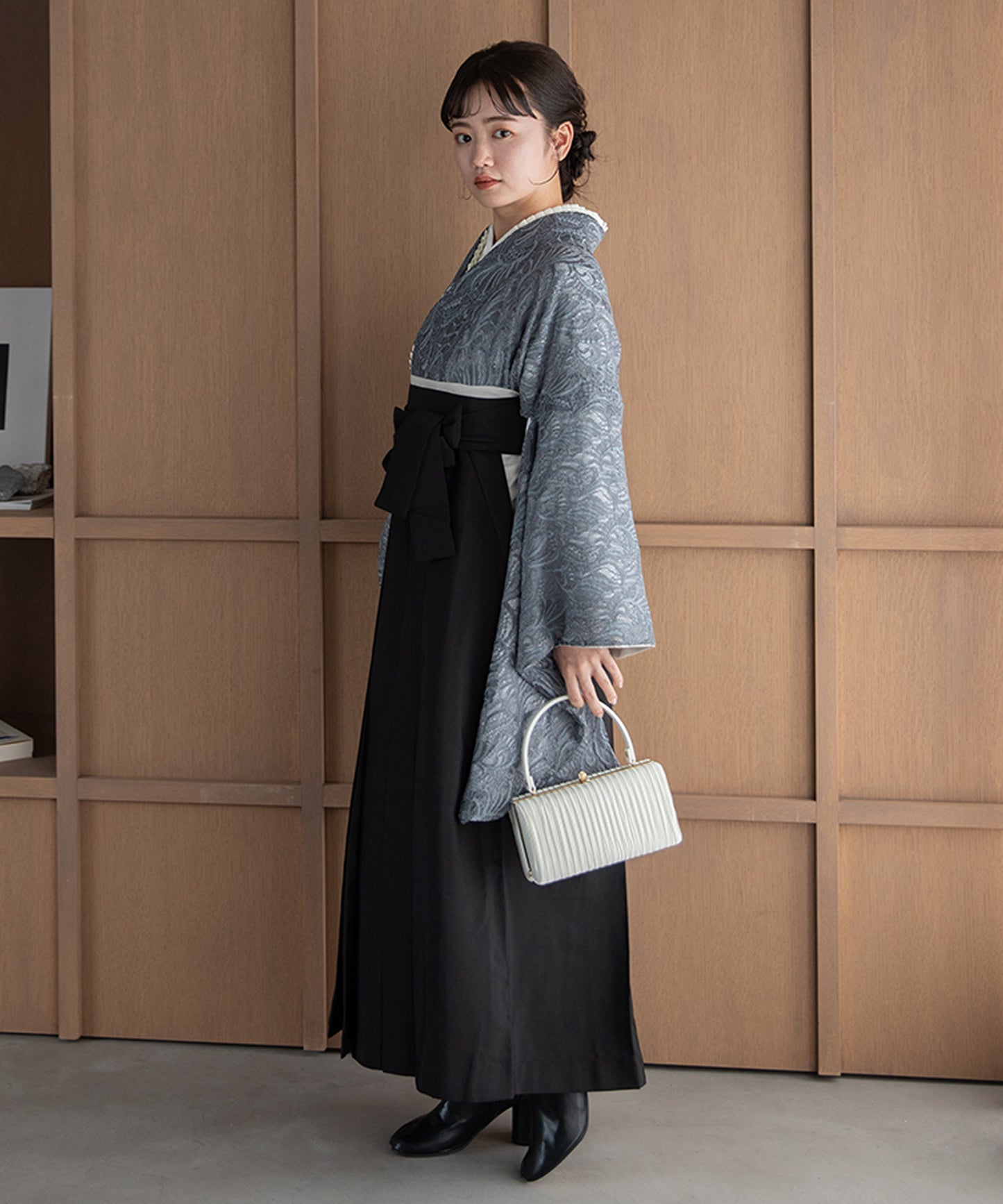 こだわり袴3点セット-レース- ブルー系1