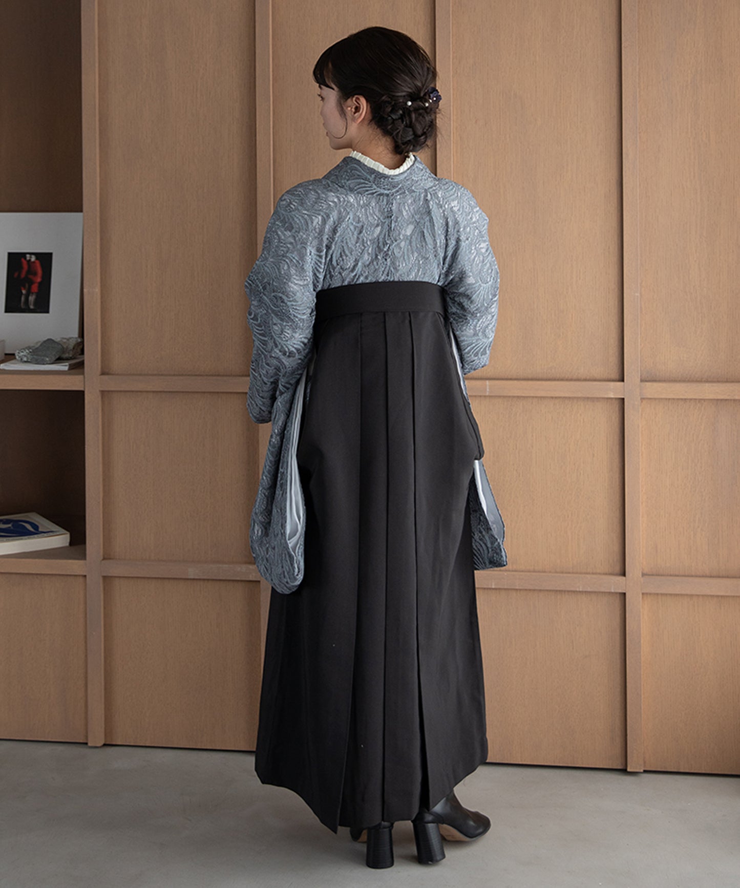 こだわり袴3点セット-レース- ブルー系1