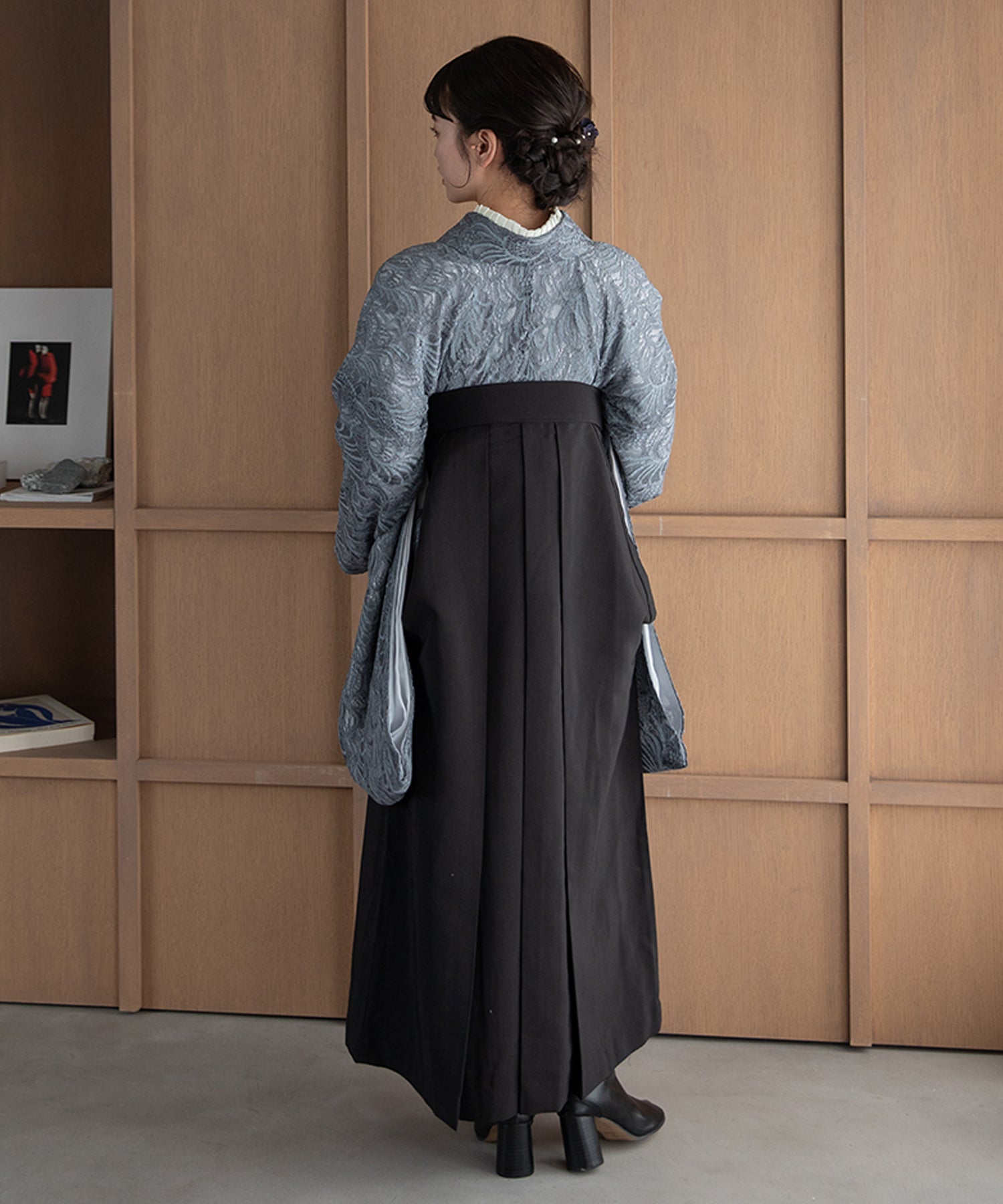 こだわり袴3点セット-レース- ブルー系1