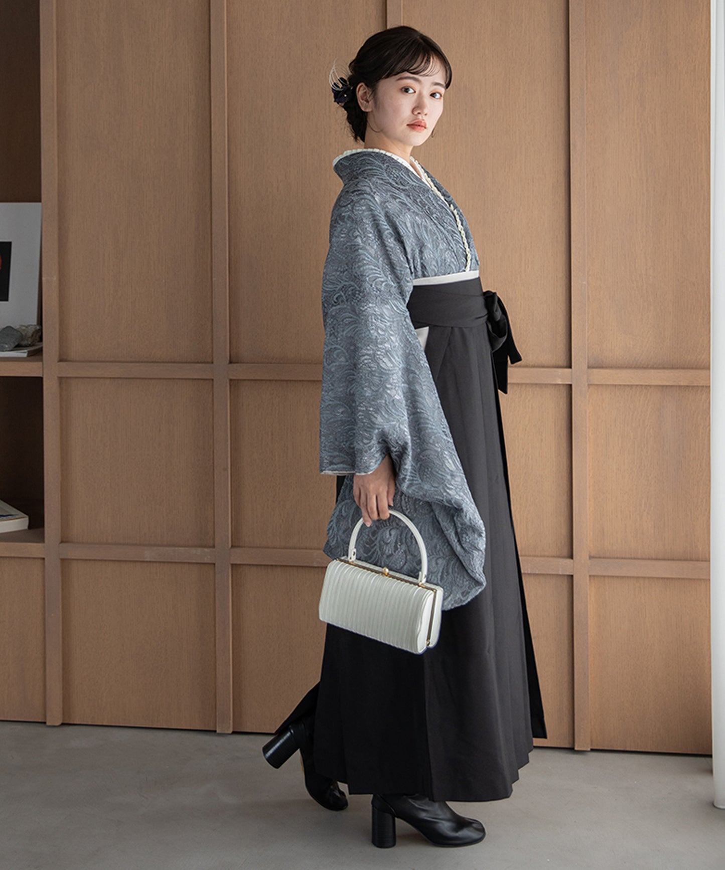 こだわり袴3点セット-レース- ブルー系1