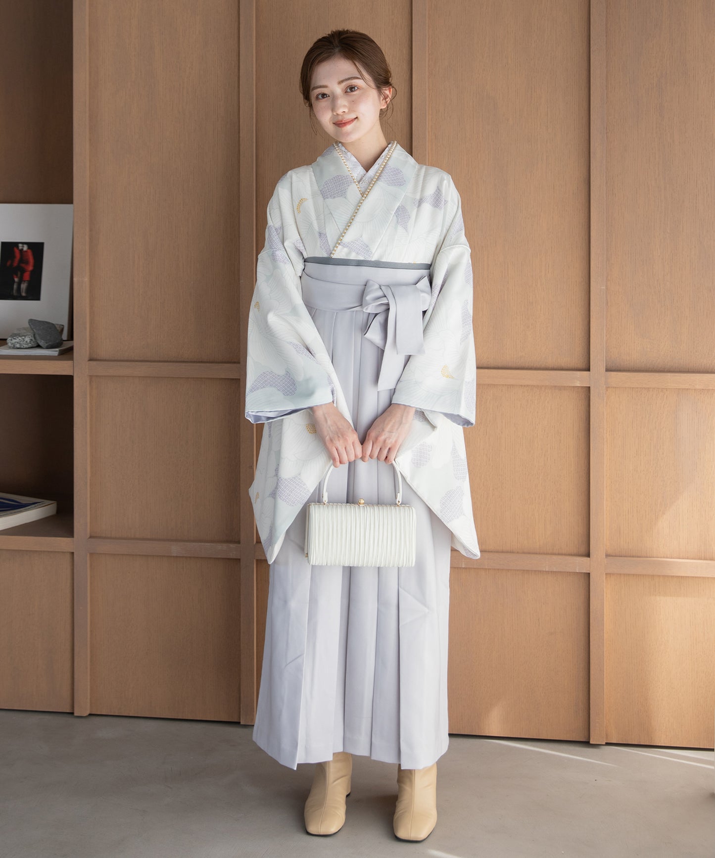 こだわり袴3点セット -grace original-ホワイト系