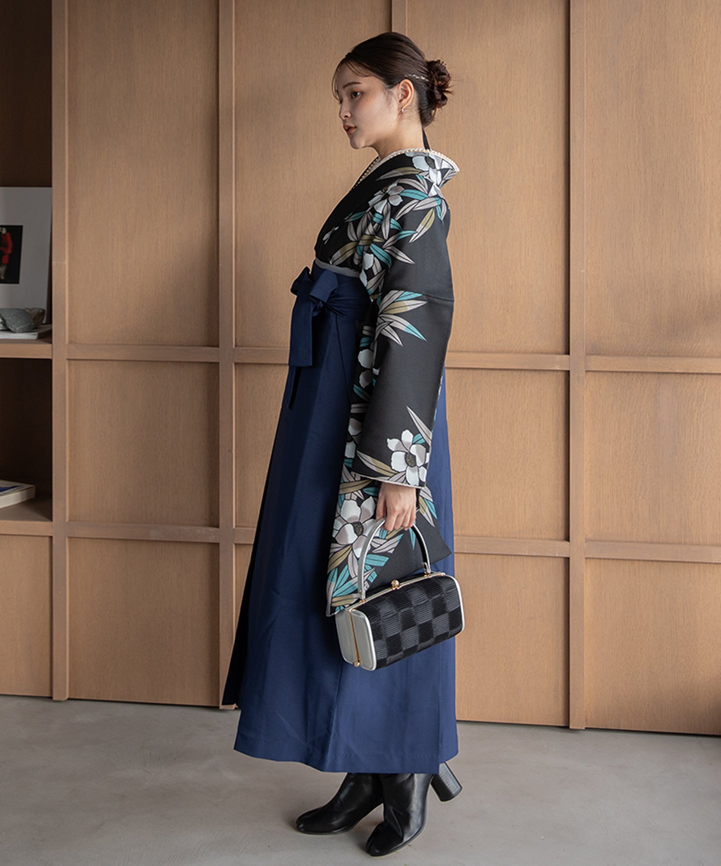 こだわり袴3点セット -grace original-ブラック系