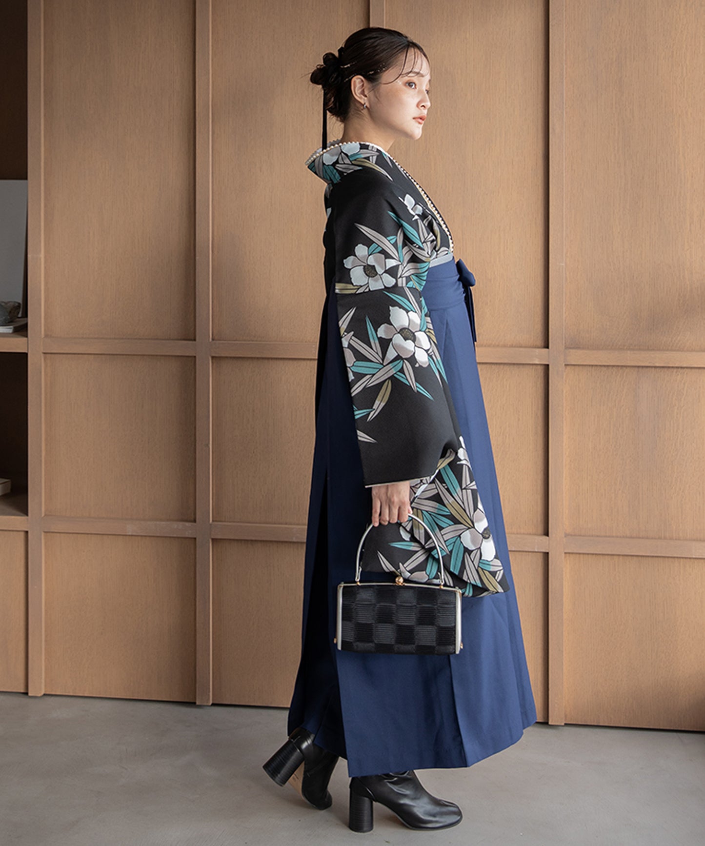 こだわり袴3点セット -grace original-ブラック系