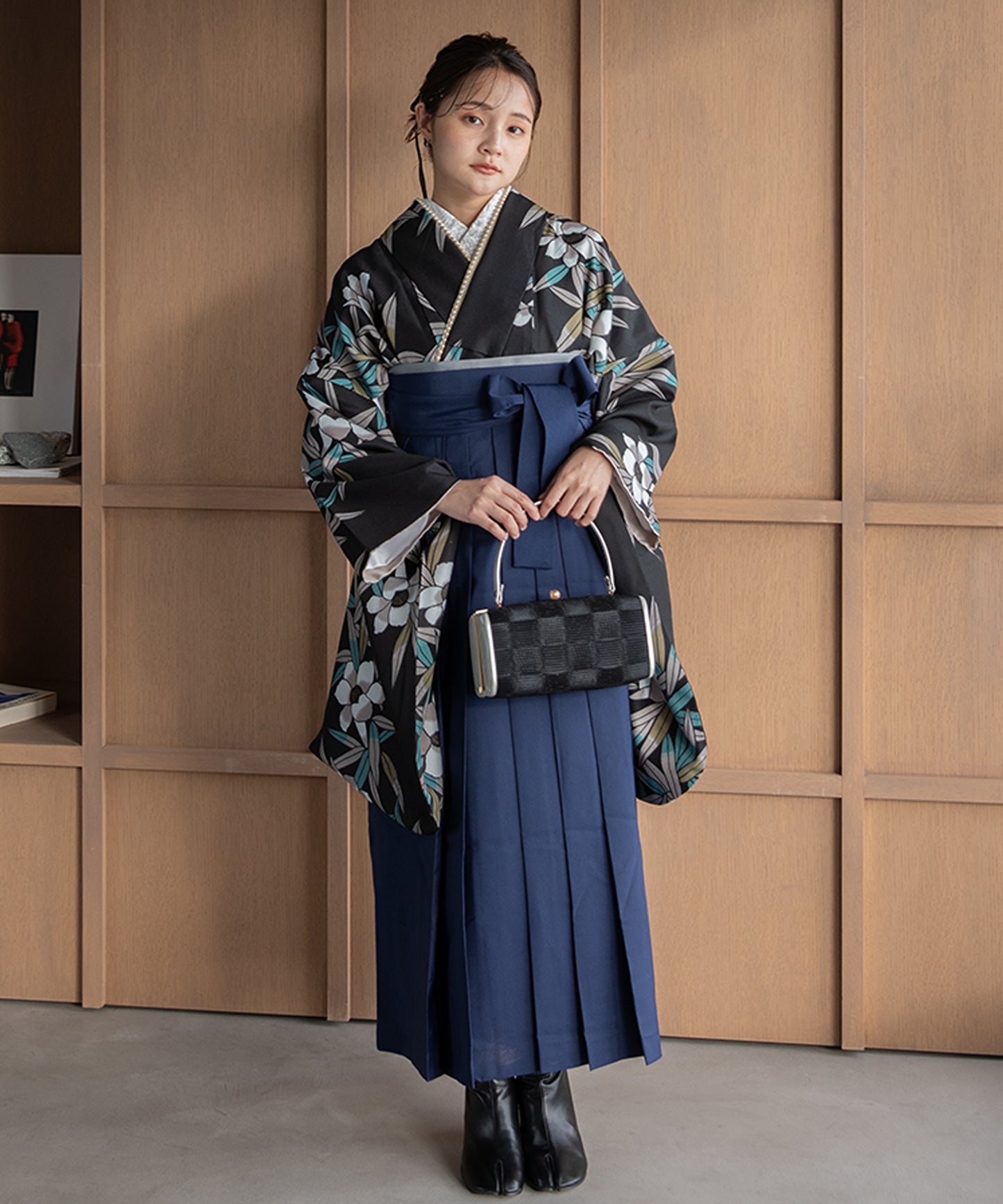 こだわり袴3点セット -grace original-ブラック系