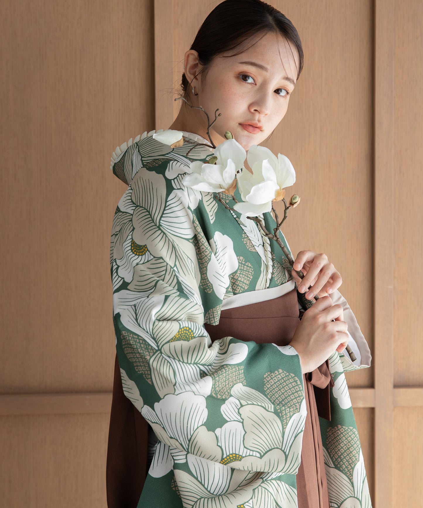 こだわり袴3点セット -grace original-グリーン系