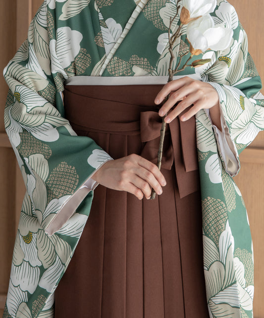 こだわり袴3点セット -grace original-グリーン系