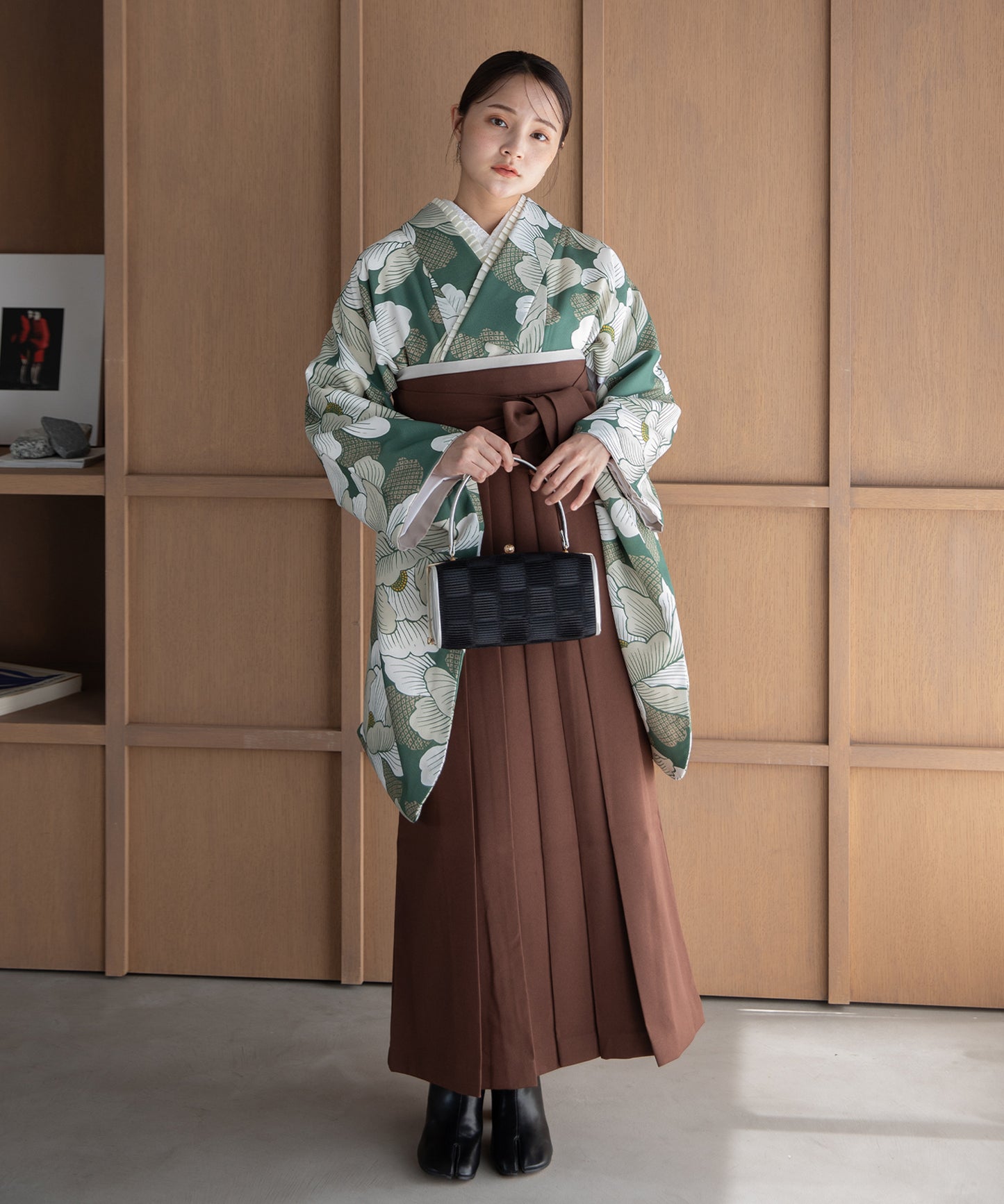 こだわり袴3点セット -grace original-グリーン系