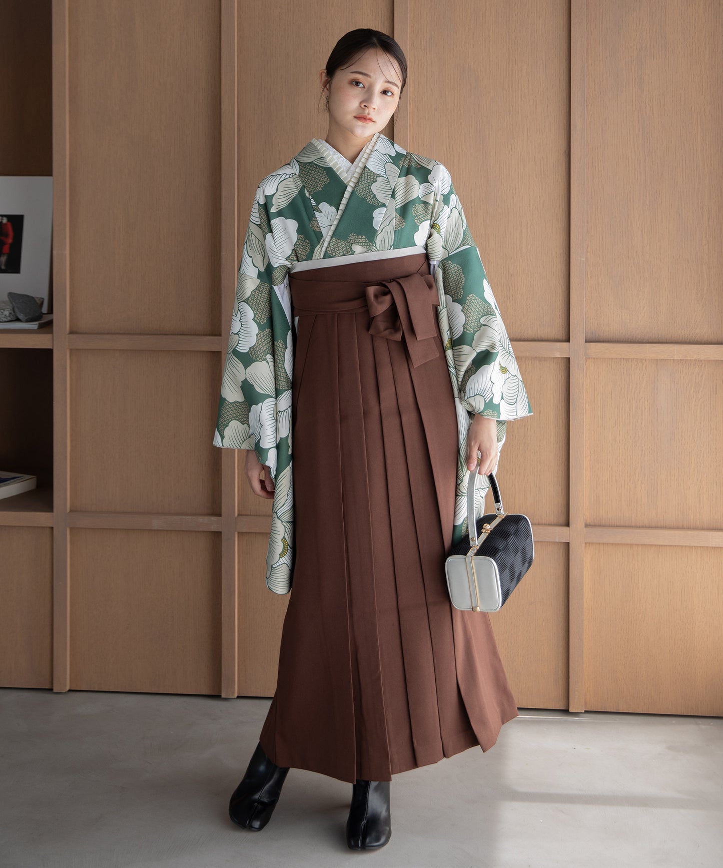 こだわり袴3点セット -grace original-グリーン系