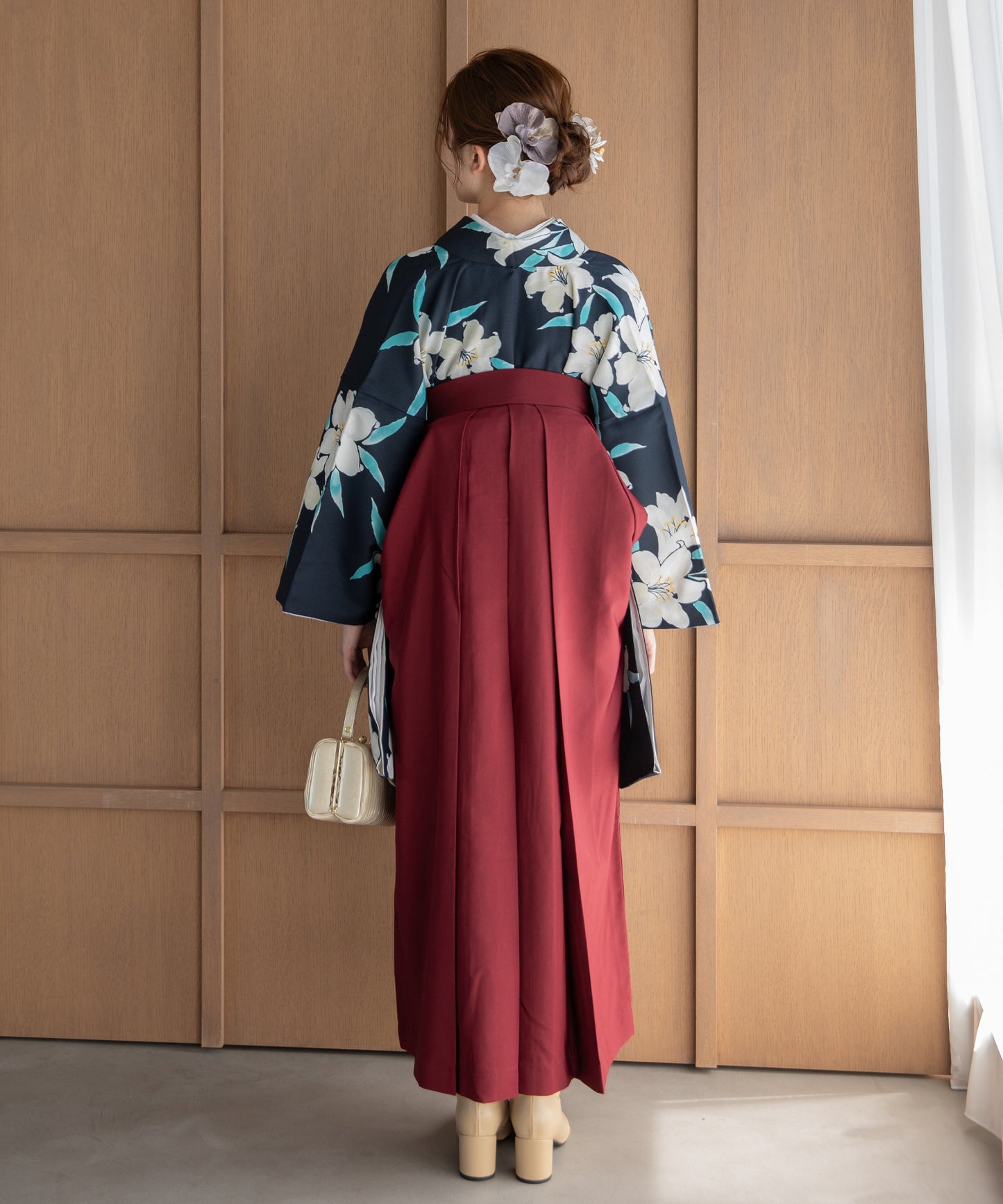 こだわり袴3点セット -grace original- ネイビー系