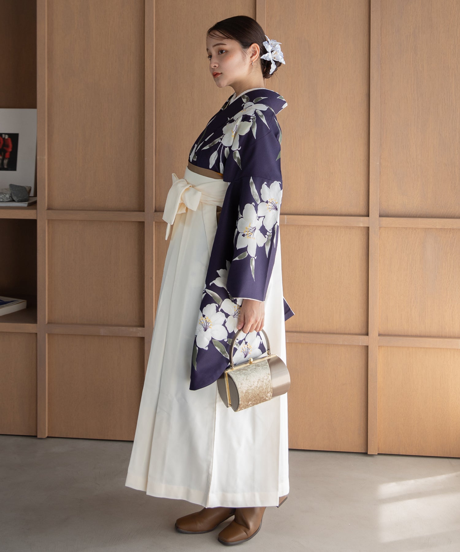 こだわり袴3点セット -grace original- パープル系