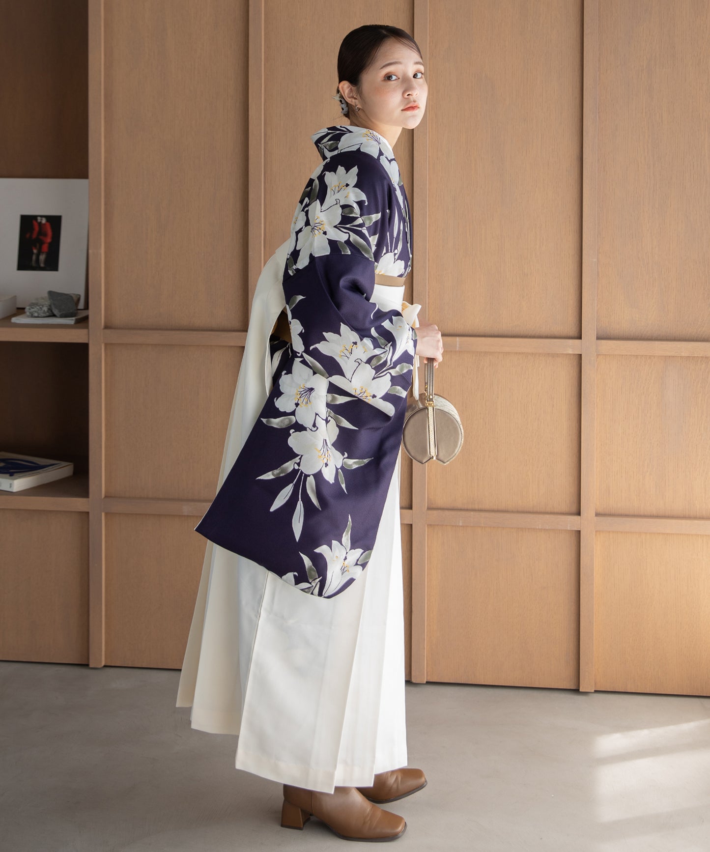 こだわり袴3点セット -grace original- パープル系