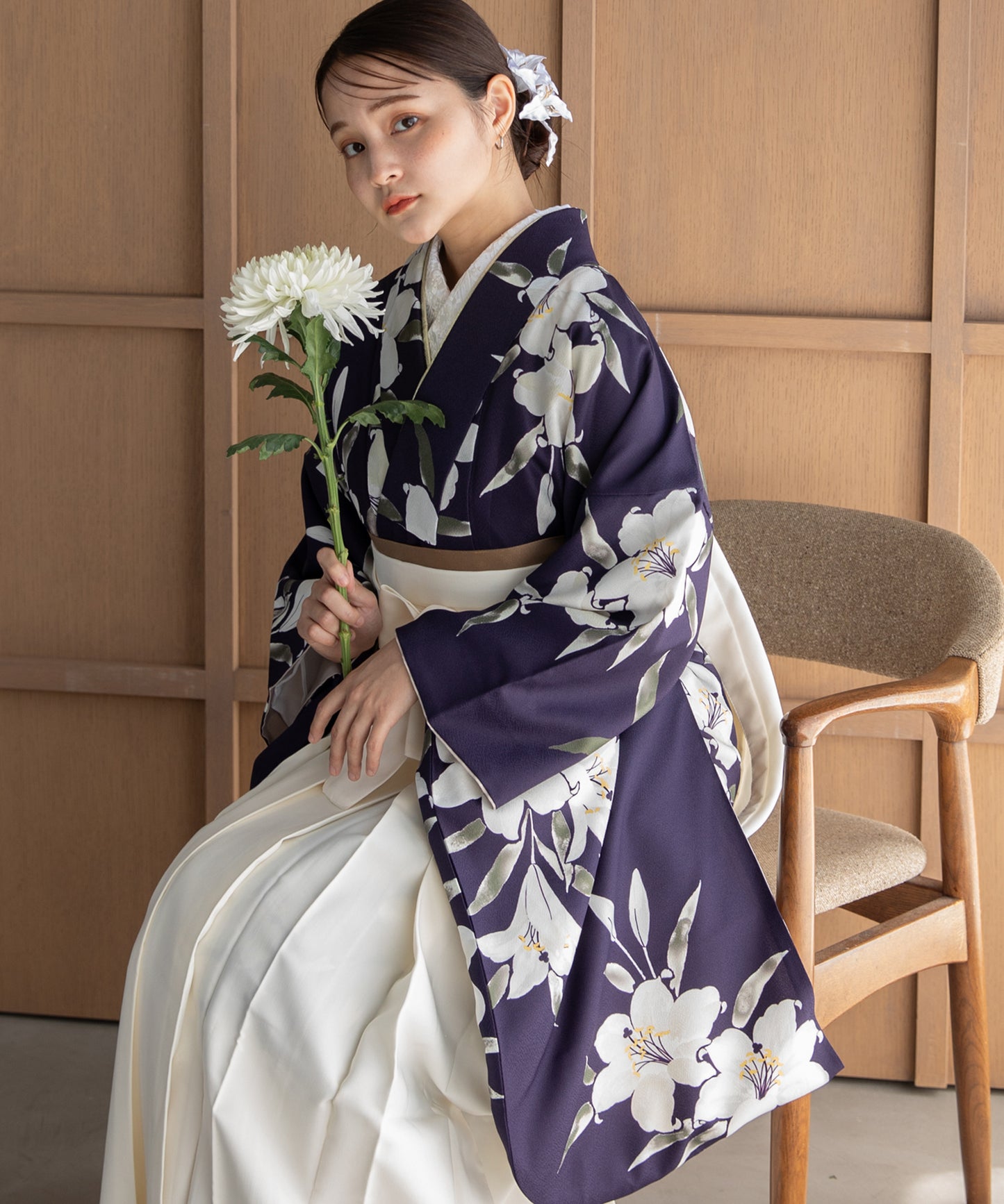 こだわり袴3点セット -grace original- パープル系