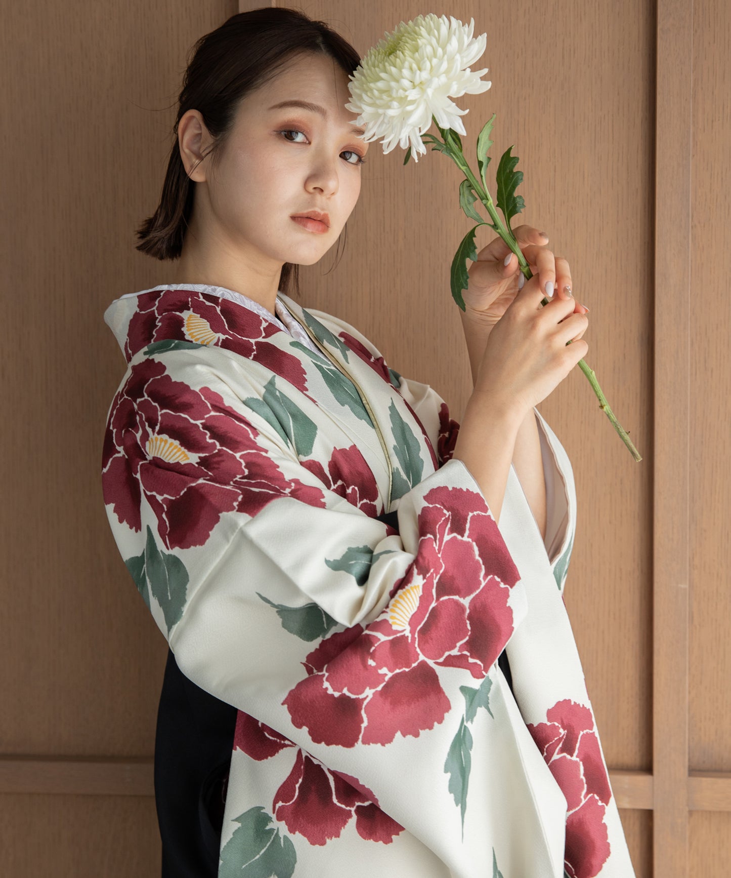 こだわり袴3点セット -grace original- レッド系