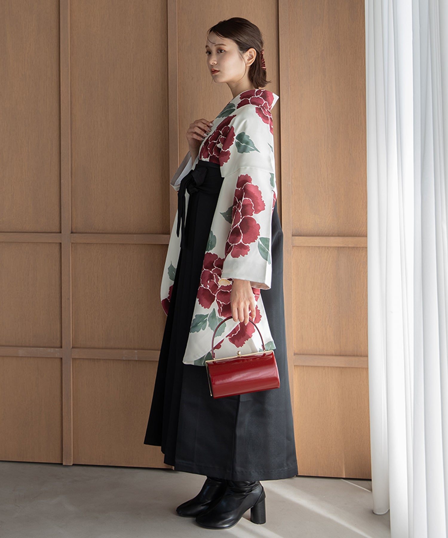 こだわり袴3点セット -grace original- レッド系