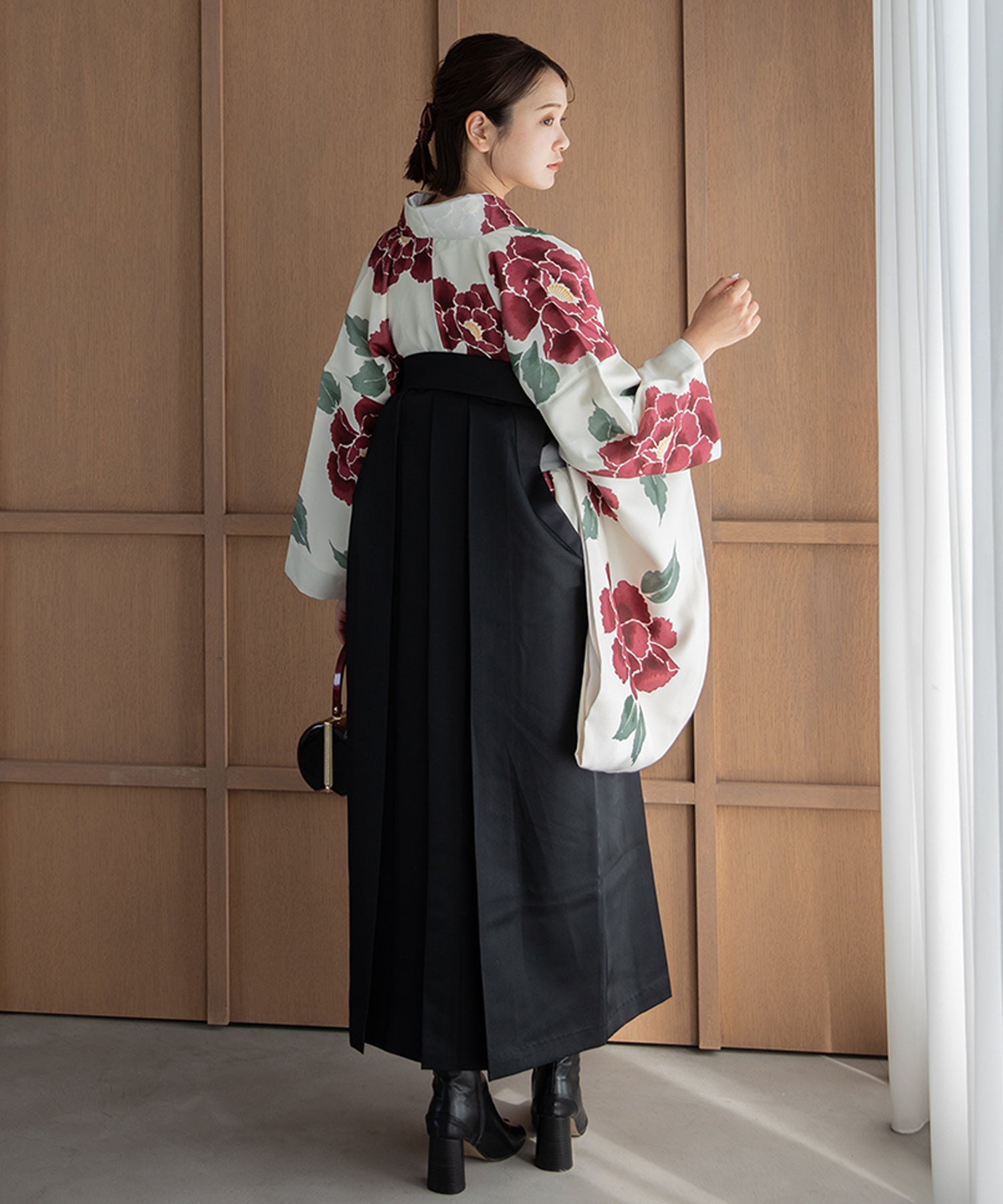 こだわり袴3点セット -grace original- レッド系