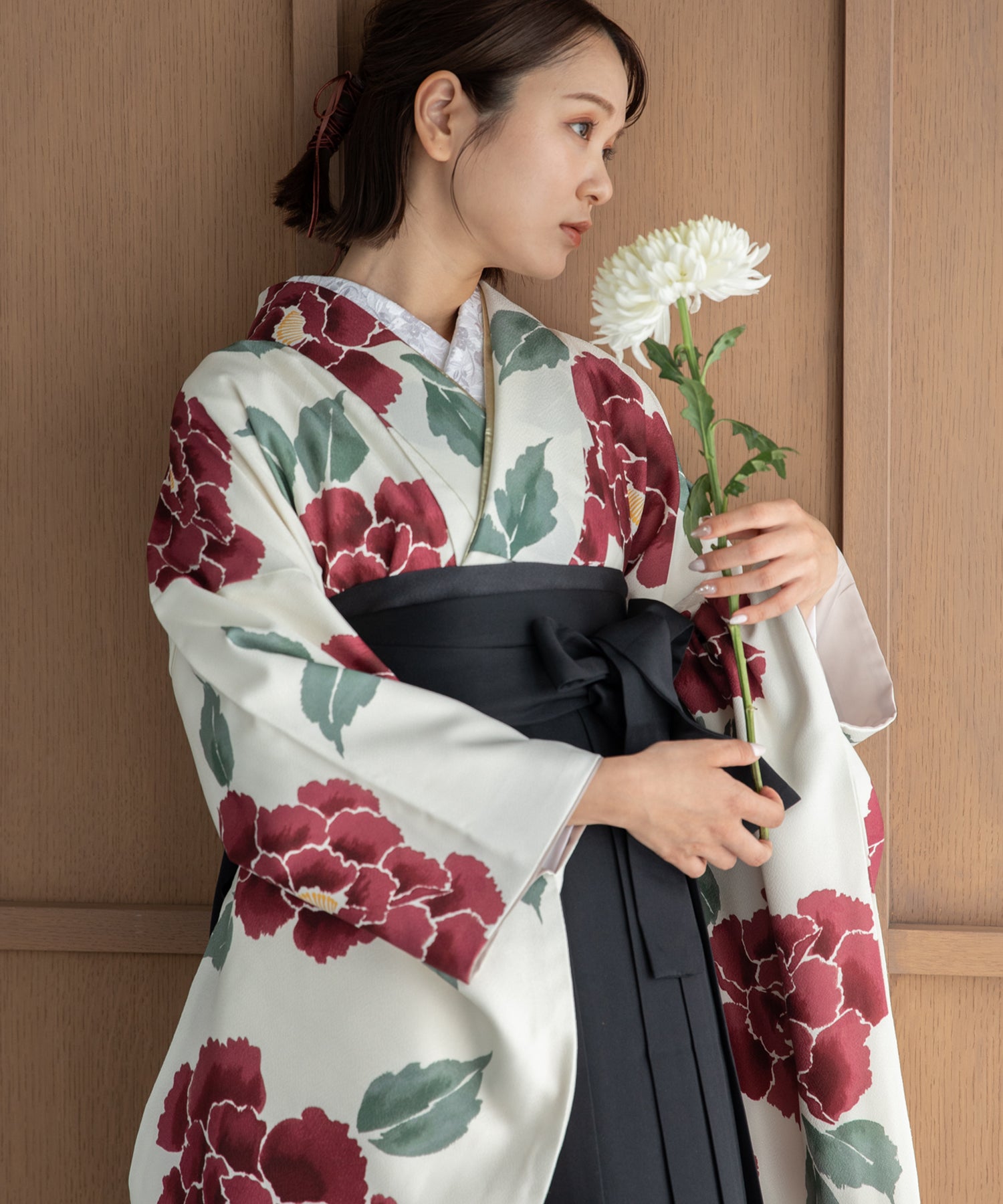 こだわり袴3点セット -grace original- レッド系