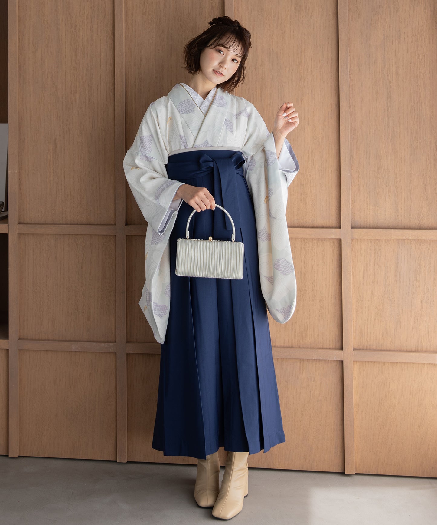 こだわり袴3点セット -grace original-ホワイト系