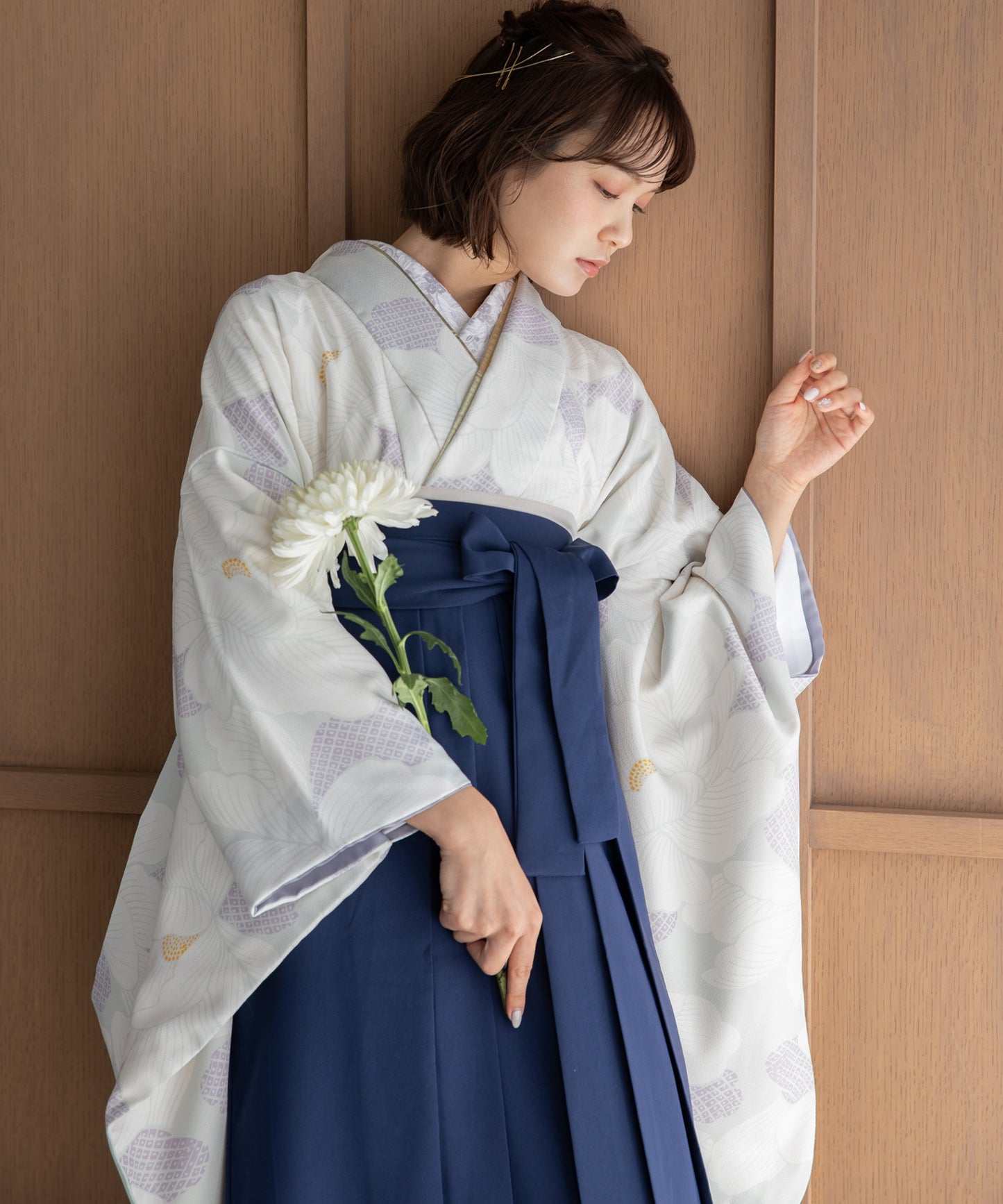 こだわり袴3点セット -grace original-ホワイト系