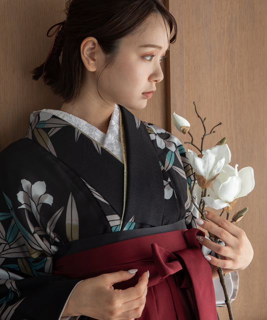 こだわり袴3点セット -grace original-ブラック系