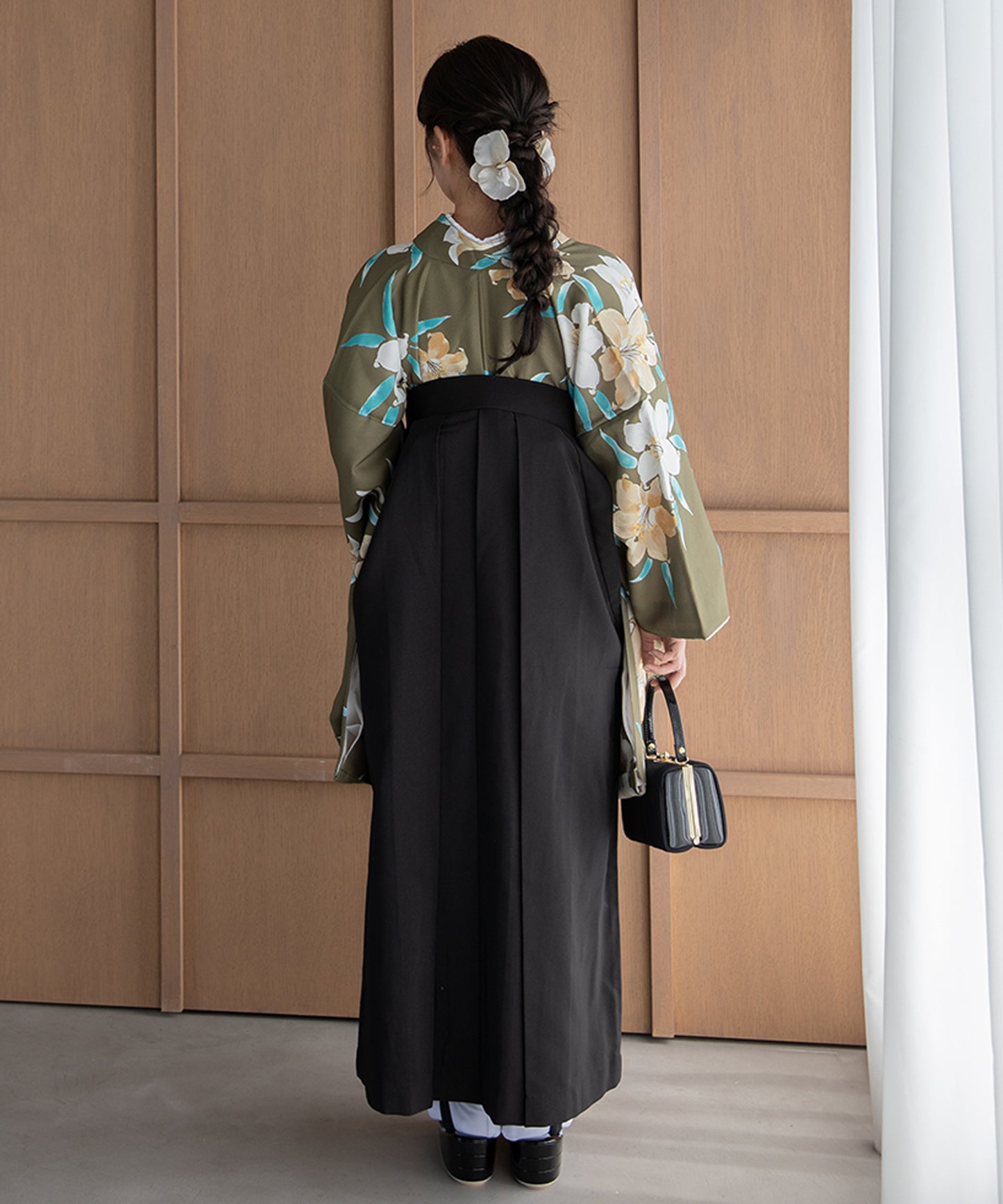 こだわり袴3点セット -grace original-カーキ系