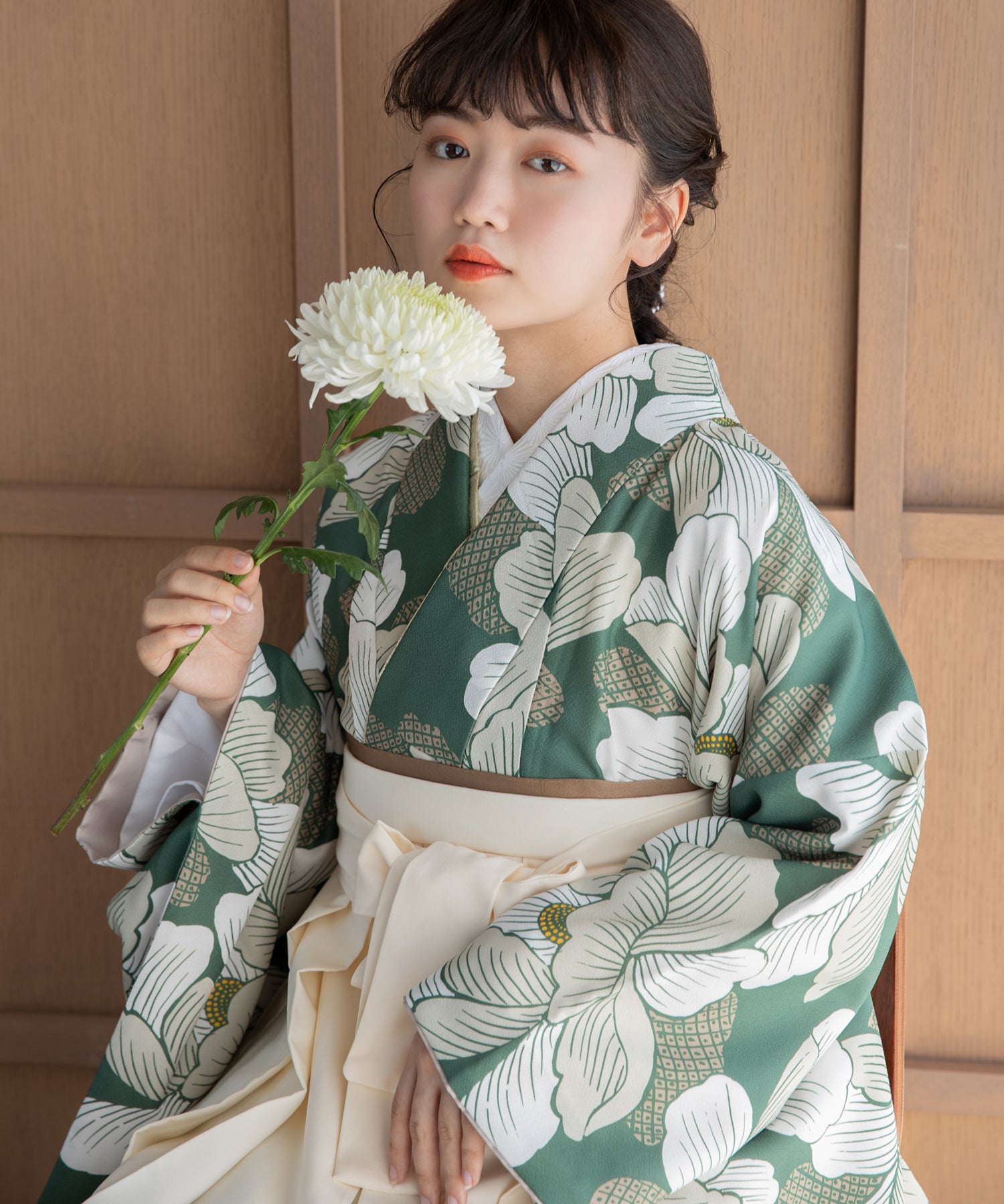 こだわり袴3点セット -grace original- グリーン系