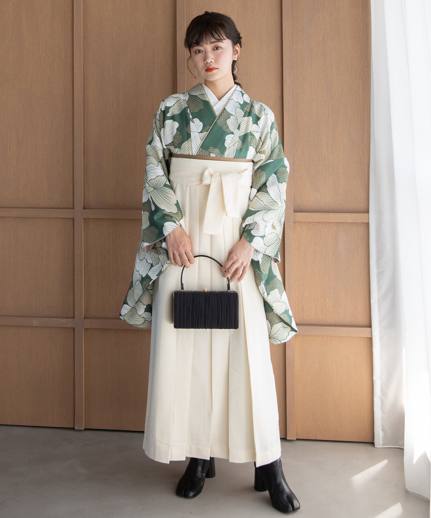 こだわり袴3点セット -grace original- グリーン系