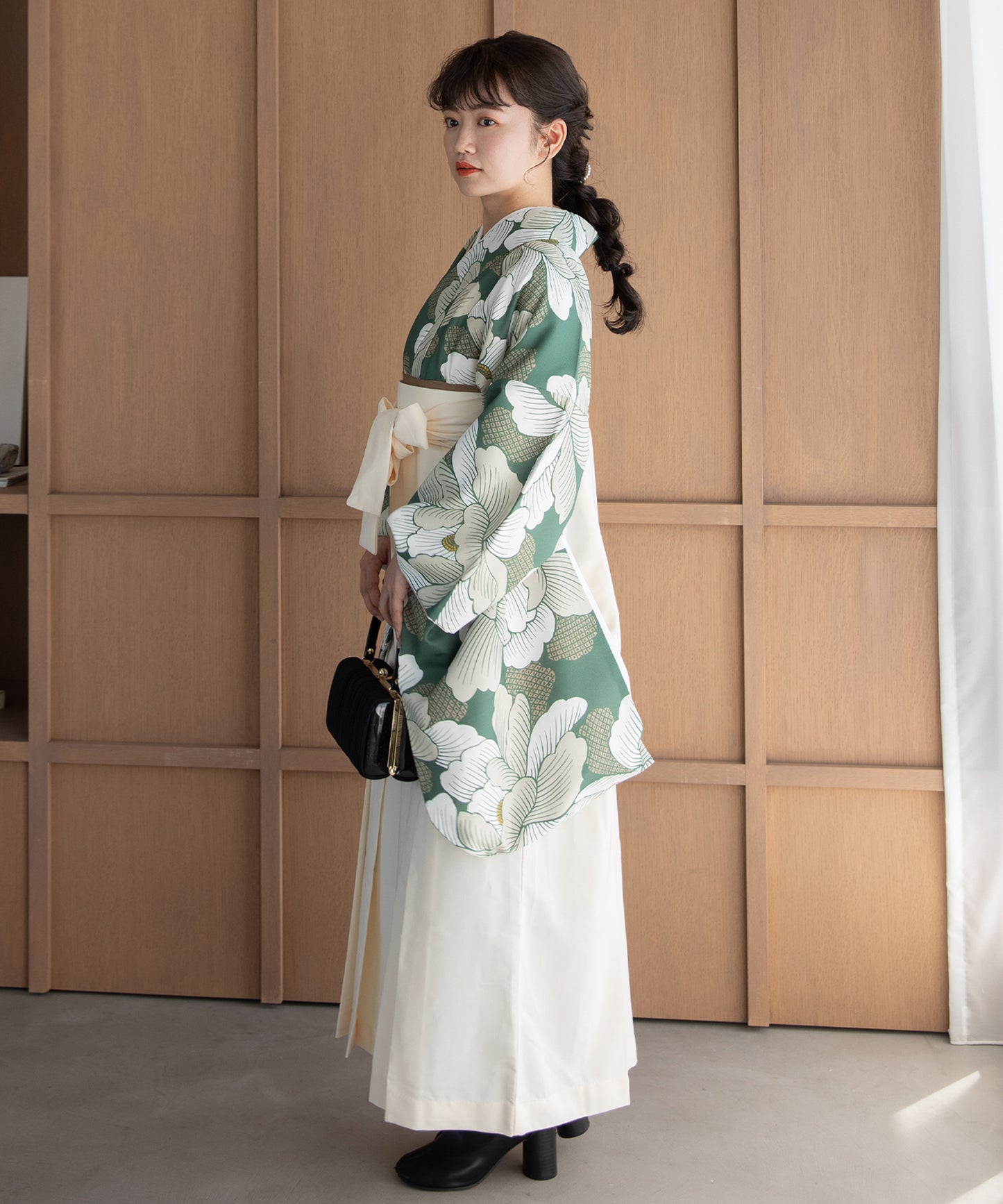 こだわり袴3点セット -grace original- グリーン系