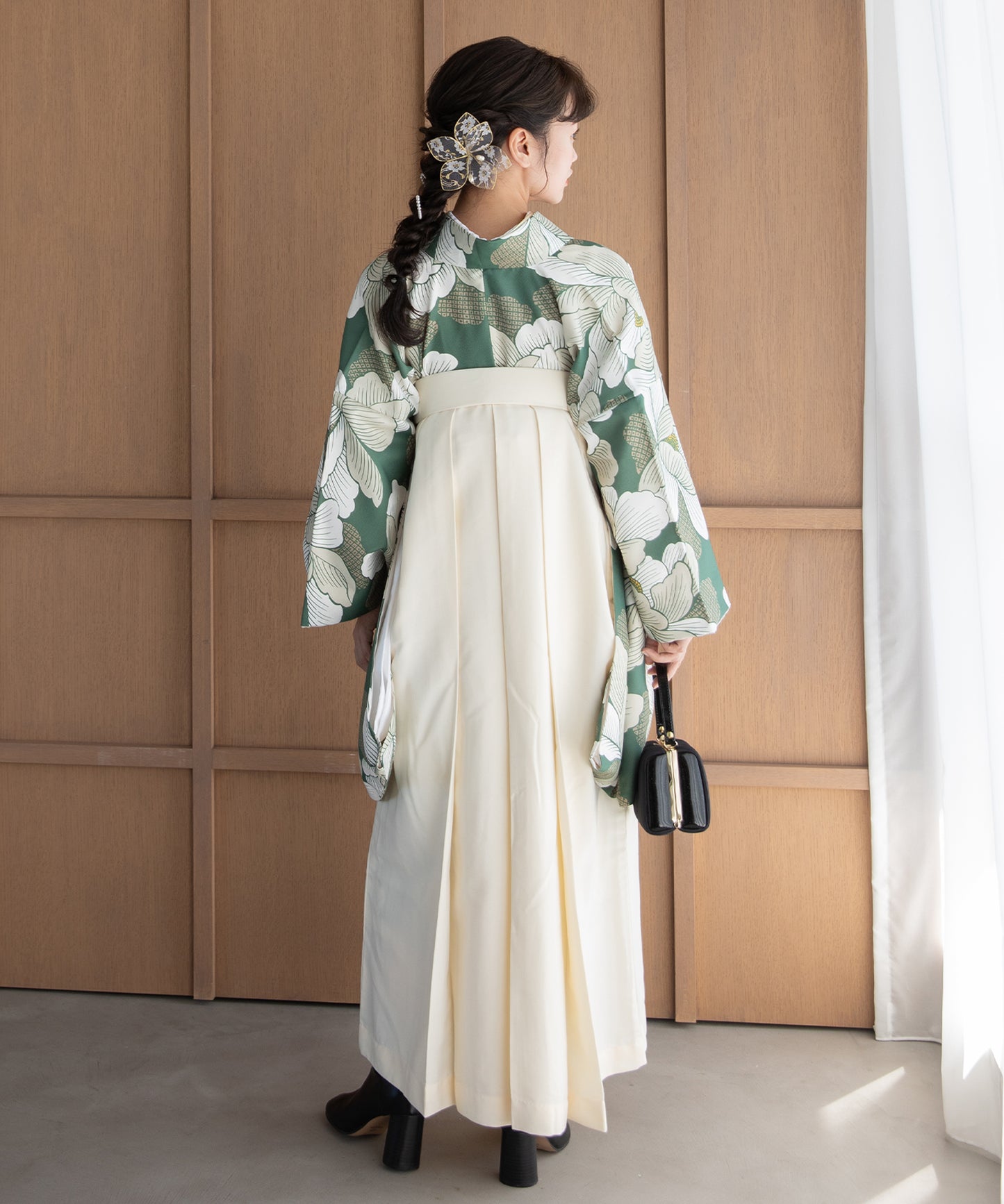 こだわり袴3点セット -grace original- グリーン系