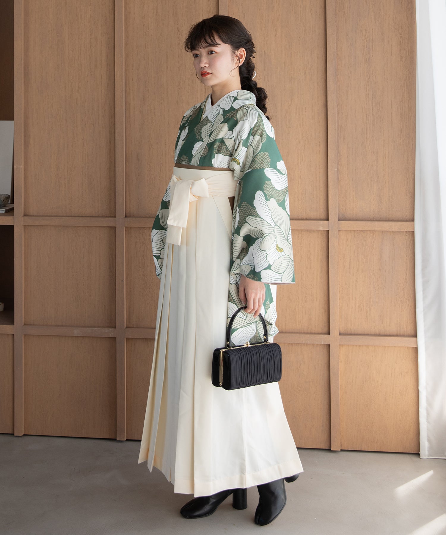 こだわり袴3点セット -grace original- グリーン系