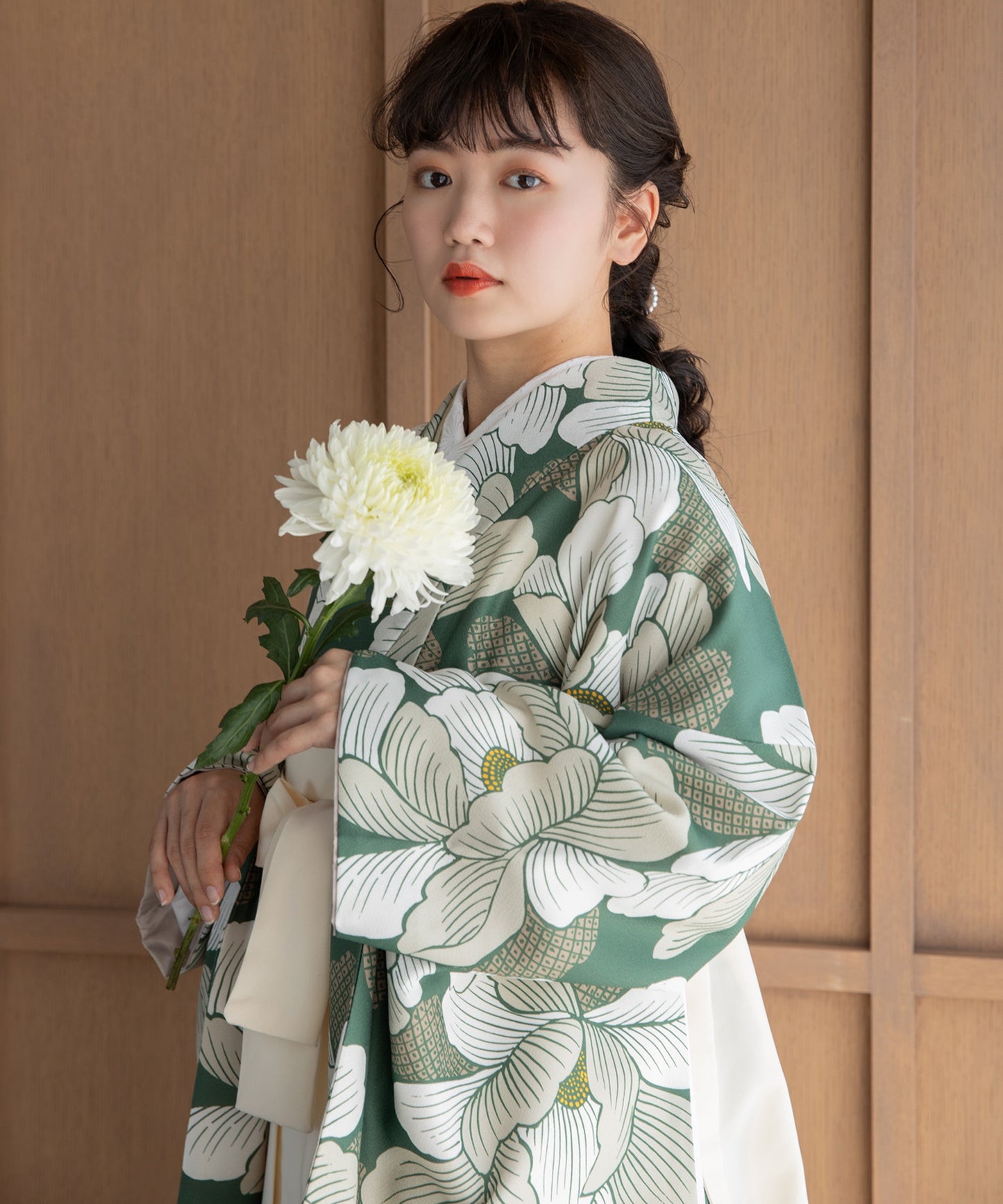 こだわり袴3点セット -grace original- グリーン系