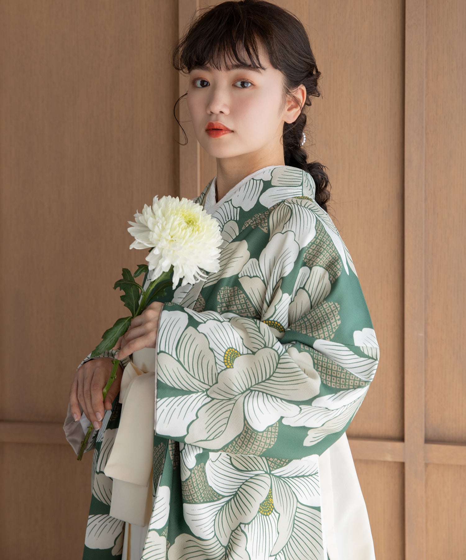 こだわり袴3点セット -grace original- グリーン系