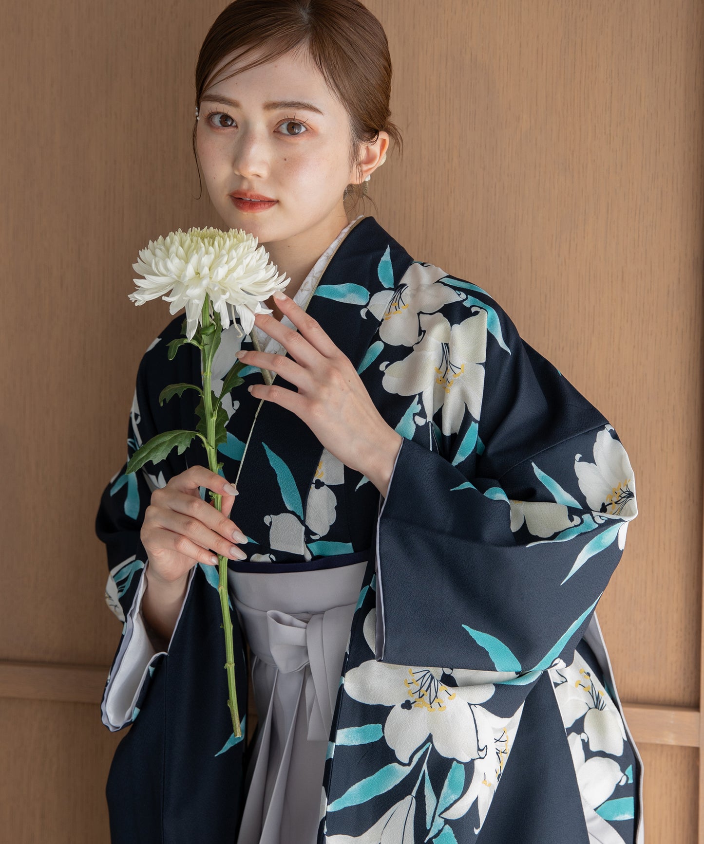 こだわり袴3点セット -grace original-ネイビー系