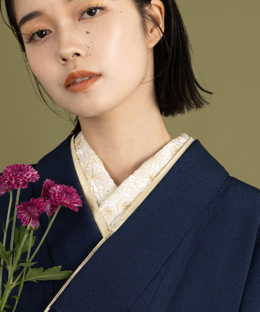 半衿 -菊に亀甲-