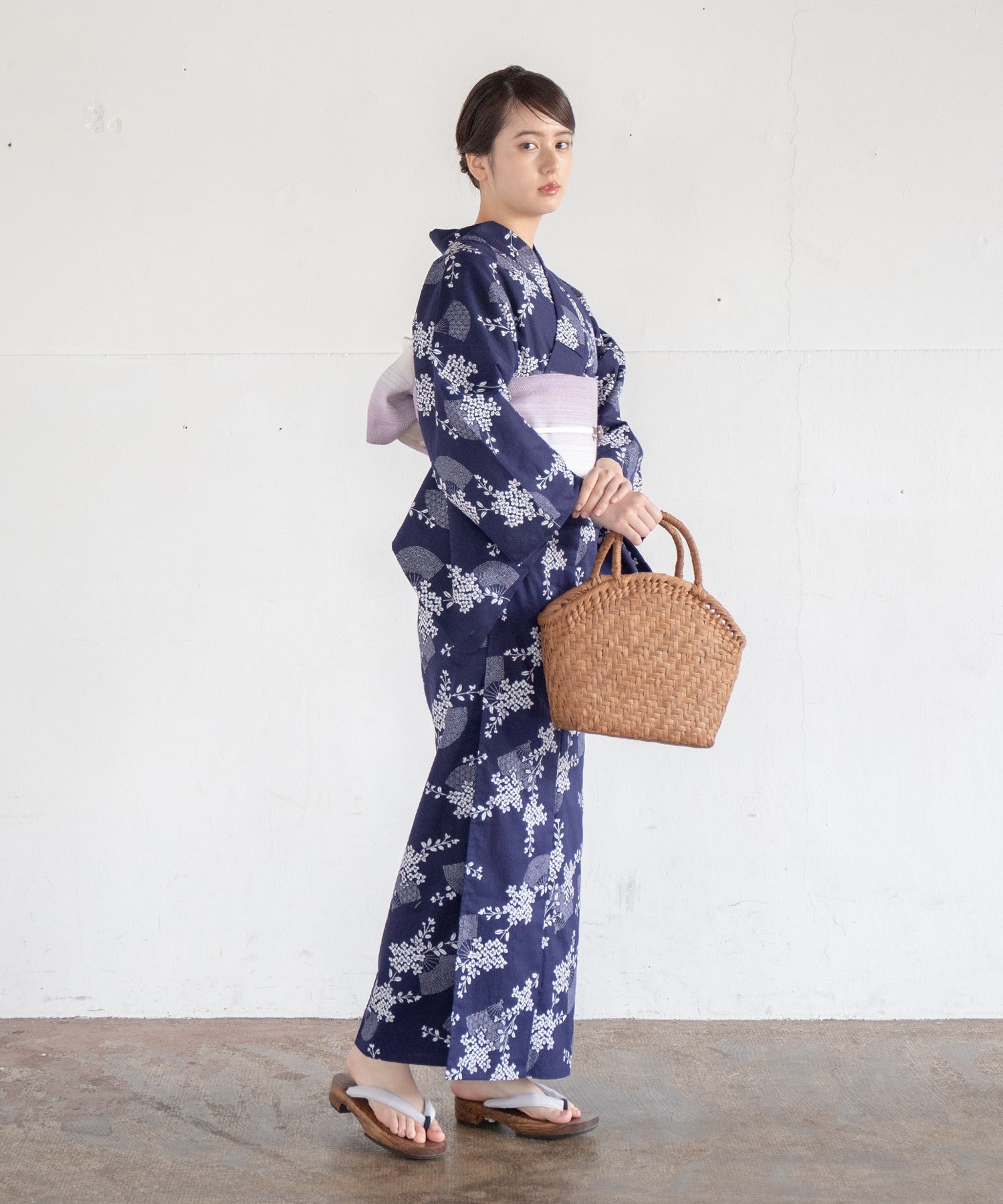 【二橋染工場】捺染こだわり浴衣2点セットby yukatakan grace