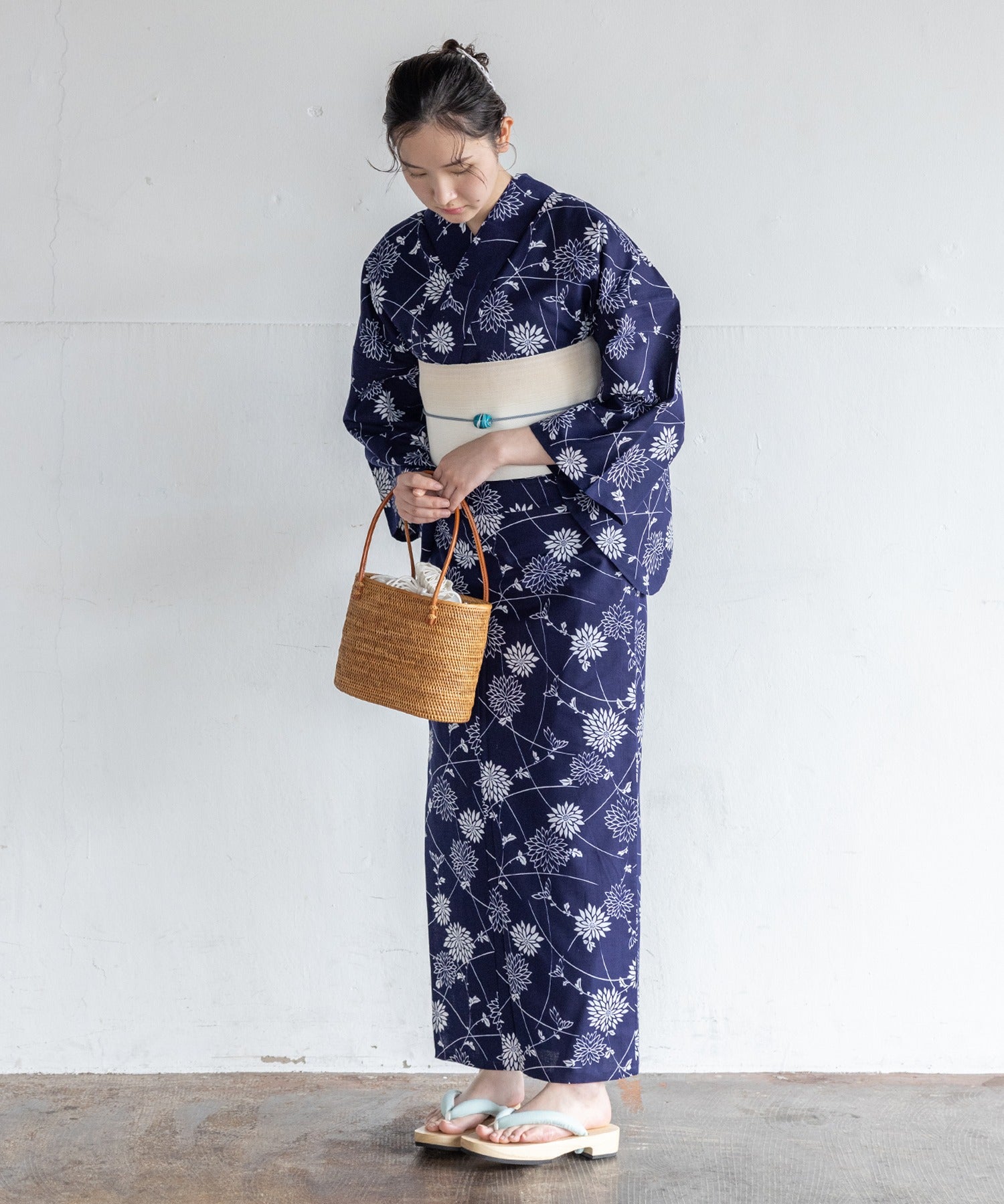 【二橋染工場】捺染こだわり浴衣2点セットby yukatakan grace