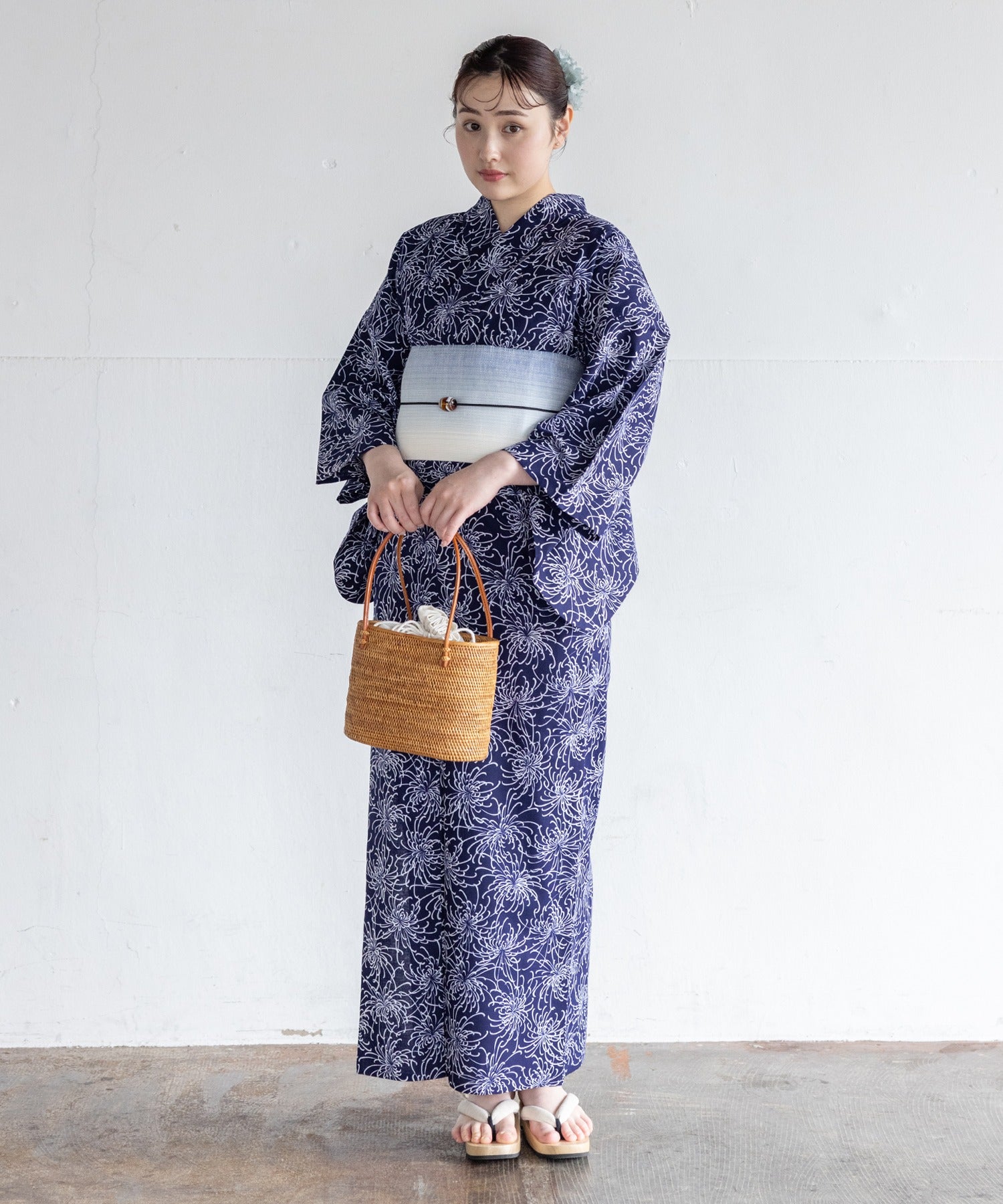 【二橋染工場】捺染こだわり浴衣2点セットby yukatakan grace