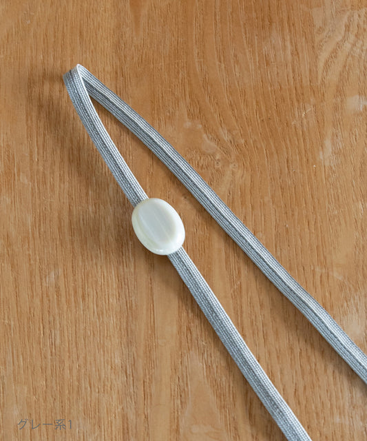 帯飾り white & brown (b)