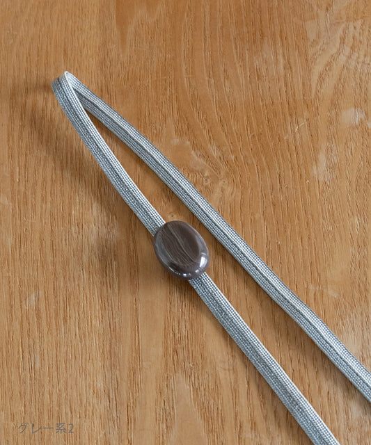 帯飾り white & brown (b)