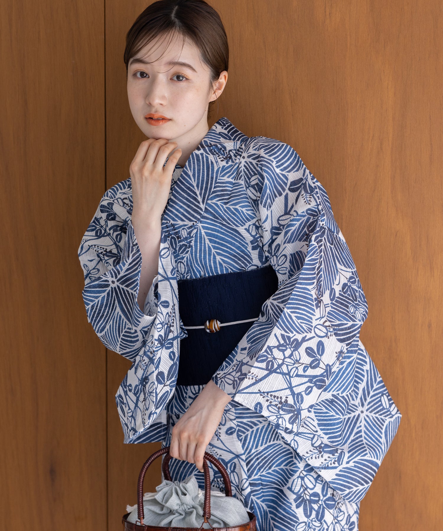 こだわり浴衣5点セット(浴衣/帯/下駄/腰紐/着付け冊子) 綿絽