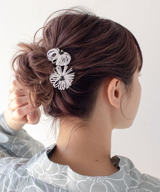 髪飾り 水引き 菊2本セット