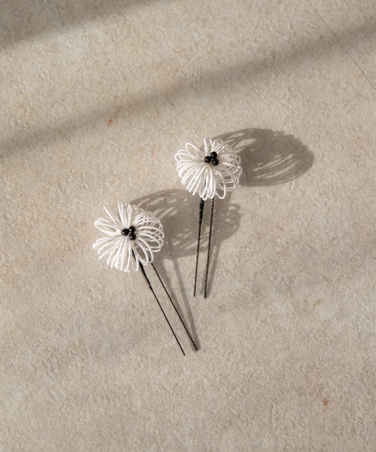 髪飾り 水引き 菊2本セット – ゆかた館グレース