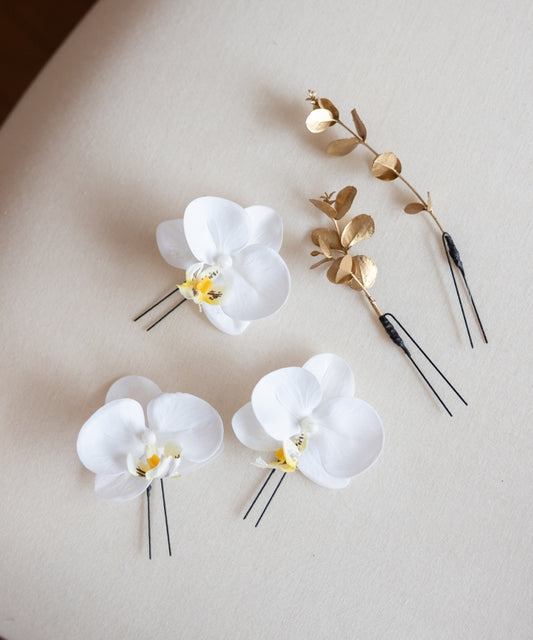 髪飾り 胡蝶蘭(小)5点セット