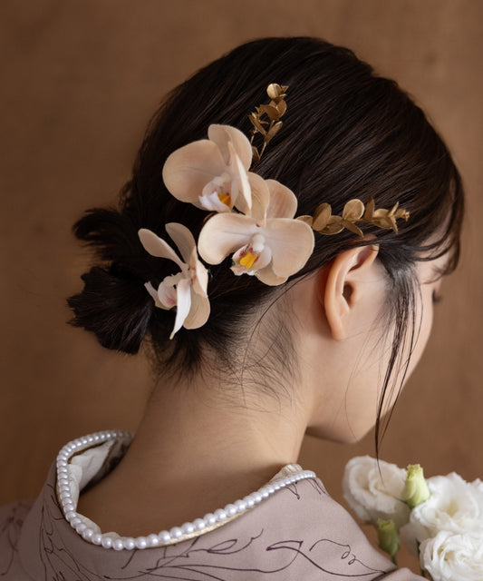 髪飾り 胡蝶蘭(小)5点セット