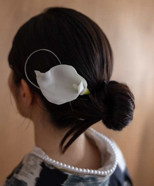 髪飾り カラーリリー2本セット