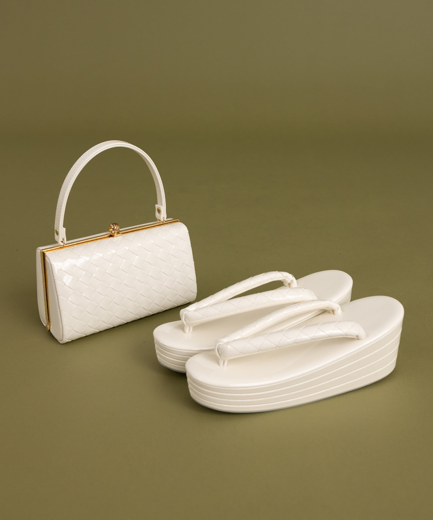 草履バッグセット -ホワイト系